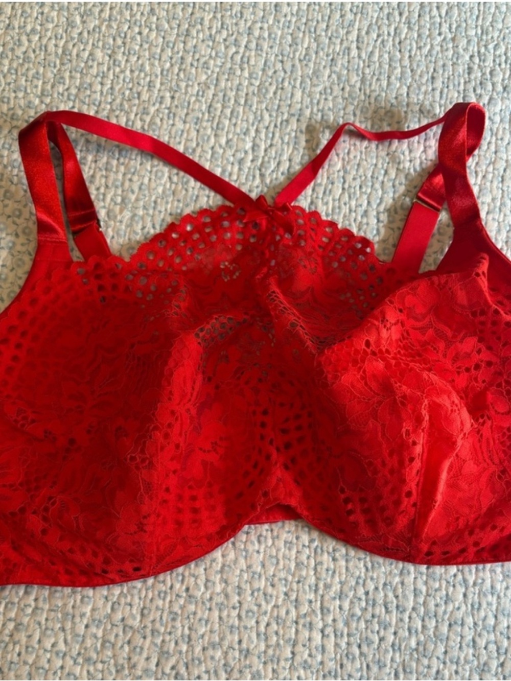 Cacique Red Lace Underwire Bra